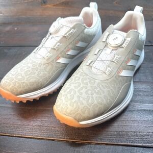 Adidas S2G BOA 23 Golf Shoes Gray/White Leopard Women's 9.5